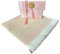 Muslimischer Gebetsteppich und Perlen Mit Elegantem Slub Stoffbeutel | Janamaz | Sajadah | Weicher Islamischer Teppich | Islamische & Mawlid Geschenke | Matte Taftstoff (Rosa)