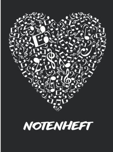 Notenheft A4 mit 100 Seiten Blanko Notenpapier.: Notenblock für Anfänger und Fortgeschrittene. Schönes Geschenk für Musiker, 12 Notensysteme pro Blatt