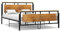 vidaXL Bett mit Lattenrost Metallbett Doppelbett Bettgestell Schlafzimmerbett Bettrahmen Ehebett Schlafzimmermöbel Metall 160x200cm