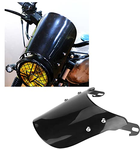 FTVOGUE Motorrad-Windschutzscheiben, Sicherer Universal-Motorrad-Windschutzscheiben-Windabweiser, Retro Motorrad Windschild Spoiler Scheinwerfer Verkleidung Windabweiser für Honda