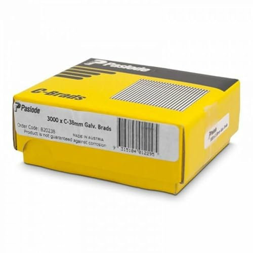 Paslode 16 Gauge C Series Galvanised Chisel Brad Nails 3000 Pieces Pack, 38 mm Length
