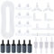 Pawfly Aquarium 7.5 M Airline Tubing Standard Air Pump Accessories Set with Air Stone Cylinders Connectors Suction Cups and Check Valves for Fish Tank Aeration Setup