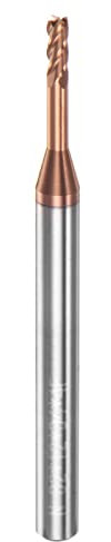 sourcing map Square Nose End Mill 4mm Shank 2mm x 12mm AlTiSin Coated Solid Carbide Long Reach Extended Neck 4 Flutes CNC Router Bit Milling Cutter for Stainless Steel Hardened Steel