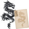 NAKLEO Große Malschablonen 43x64 cm, Chinesisch Drachen Orientalisch Muster, Wiederverwendbare Kunststoff Wandschablone DIY Handwerk, Holz Möbel Boden Stoff