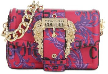 Borse Donna Fuxia Borsa a tracolla con fantasia Logo Couture e fibbia baroque UNI