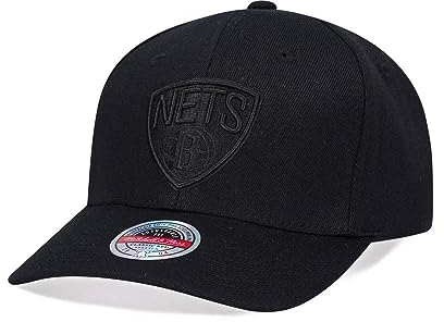 Mitchell & Ness NBA NBL/BLK Logo Classic Red Baseball Snapback Cap - Brooklyn Nets, Einheitsgröße