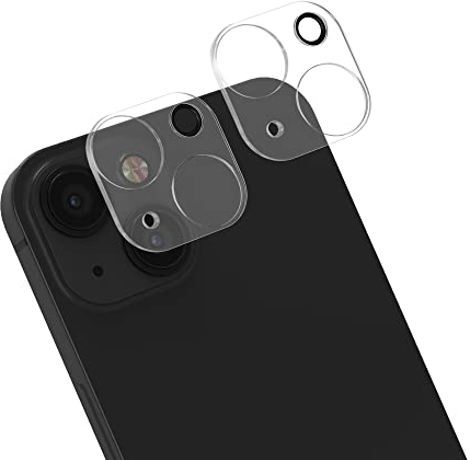 kwmobile Camera Lens Protector Compatible with Apple iPhone 13 / iPhone 13 mini (2 Pack) - Clear Tempered Glass Phone Lenses Protectors