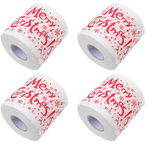 Ajoutez Une Touche Festive À Votre Célébration 4 Rouleaux De Serviettes En Papier Toilette À Motifs De Noël