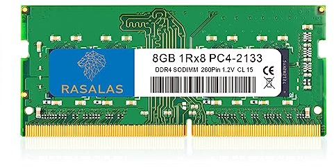 Rasalas RASALAS MTXtec Barrette de mémoire vive DDR4 2133 MHz PC4-17000 Non-ECC Unbuffered 1,2 V CL15 1Rx8 PC4-2133P pour ordinateur portable 8 Go