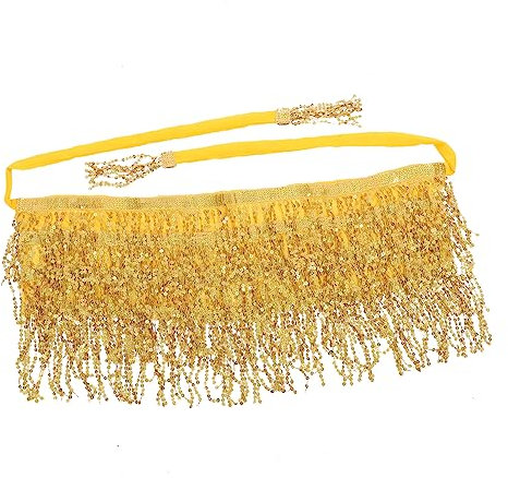 Warmhm Pailletten Quaste Hüft Tuch Bauchtanz Hüfte Schals Für Bauchtanz Bauchtanzkostüm Ägyptischer Hüftschal Gürtel Für Damen -hüfttuch Tanzröcke Chiffon Indien Fräulein Kleidung