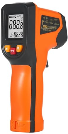 Weytoll Misuratore di temperatura (-50 ℃ ~ 600 ℃) con funzione di emissione, termometro digitale per aria condizionata/cucina/barbecue/riscaldamento a pavimento, termometro digitale laser