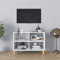 FIRBNUS Mobile TV con Gambe Bianco 69,5x30x50 cm Mobile Soggiorno Mobiletto Tv Mobile Tv Moderno Mobile Salotto Mobiletto Porta Tv Basso Mobile Porta Tv in Legno Massello