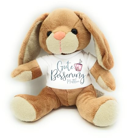 Kilala Kuscheltier Hase klein, Gute Besserung Plüschtier, Schutzengel, Geschenk für Erkrankte Freunde Familie