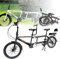 MAYFABD Tandemfahrrad Tandem Faltrad Faltbares Tandem Adult Beach Cruiser Fahrrad Einstellbar 7 Geschwindigkeiten Maximale Belastung 300 kg Familienreisen und Paarfahrten,Blau
