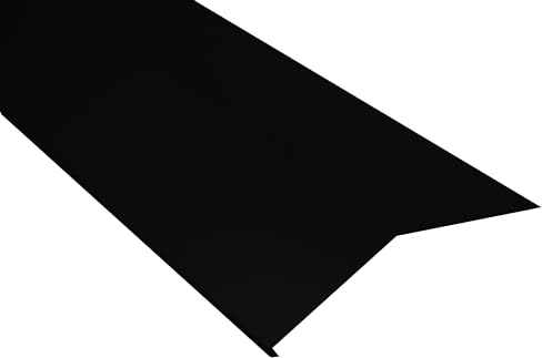 Rinneneinhang Traufblech für Metallziegel Tiefschwarz RAL 9005 L = 2,00 m