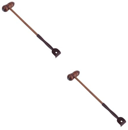 FOMIYES 2stücke Solid Wood Massage Hammer Effizientes Massagegerät Mit Kugelroller Für Rücken Und Ganzkörperanwendungen Für Zuhause Und Unterwegs