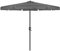 SPRINGOS Sombrilla de 400 cm con manivela, doble paraguas XXL, para balcón, jardín, grande, gris, diámetro ovalado, plegable, impermeable, acero, gris grafito, L