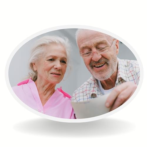 2,5–40,6 cm Größenbereich, benutzerdefinierte Gedenkfoto-Fliesen für Grabstein, wasserdicht, Keramik, personalisiertes Porzellanbild, wasserdicht für Grabdekorationen, ovales Bild für Grabsteine