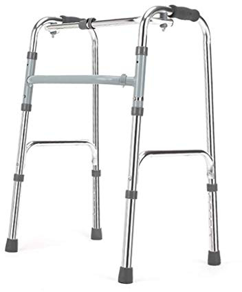 Rollator ohne Räder, Gehhilfe für ältere Menschen, Gehhilfe für alte Menschen, Gehhilfe, zusammenklappbar, höhenverstellbar, leicht, für den Außenbereich, Badezimmer, doppelter Komfort, voller St