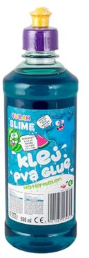 TUBAN Colla PVA profumata da 500 ml – Perfetto per fare Slime – Profumo e colore incredibili – Colla di carta per giocare – Per carta e cartone – Con profumo di anguria – Turchese