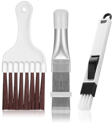 3 Peines Juego de Limpieza para Secadora, Cepillo de Aletas Condensador Multifunción Limpieza Aire Acondicionado Cepillo para Aire Acondicionado Condensador y Radiador