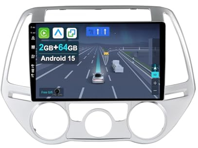 9” Android 14 2 Din Autoradio per Hyundai i20 2012-2014-[Integrato Wireless CarPlay | Android auto | Mirror Link | GPS Sat Nav | Bluetooth 5.0 | WiFi | 4G | SWC]+CAM Incluso