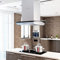 Insel-Dunstabzugshaube 90 cm Edelstahl 756 m³/h LED, Xichuzi Abzugshaube, Dunstabzug, Einbauküche, Küche, Cooker Hood 50665