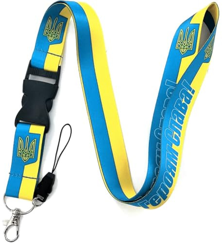 HiyyFloy 1 Stück Handy-Lanyard-Riemen Ukraine Kleidung Schlüsselanhänger Id-Karten Lanyard Verstellbare Schnalle Lanyards