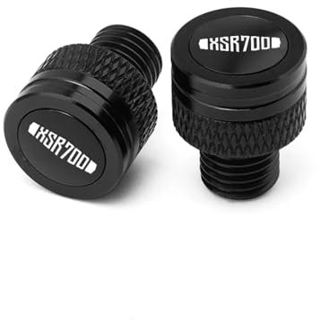 RüCkspiegelschrauben Motorrad Für YAM&AHA XSR700 XSR 700 XSR900 XSR 900 Aluminium Schrauben Schrauben Spiegel Loch Stecker Kappe(Black2)