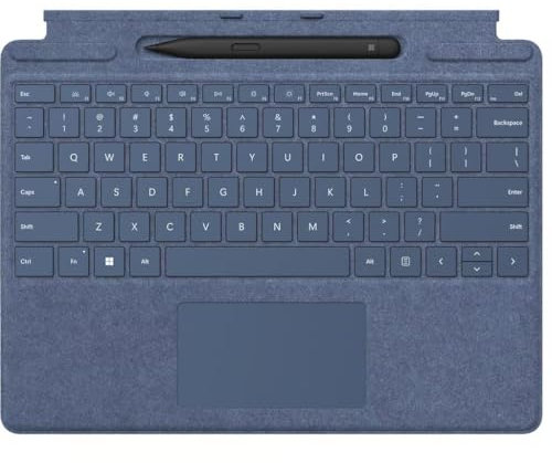 Microsoft Surface Pro Signature Tastiera con Slim Pen (per Surface Pro 8, 9, X) (QWERTY Nordico) Zaffiro