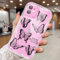CASBST Compatible for iPhone 11 Case, Pretty Butterfly Print Three-dimensional Wave Clear Case for Girls Women, Soft Full Package Anti-fall Cover for iPhone 11, Black Butterfly