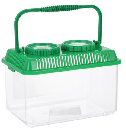 Yardwe Boîte Cage à Insectes pour Enfants Petit Amplifier conteneur d'insectes Portable étui loupe portatif Terrarium Pot en Plastique conteneur de Poisson Rouge extérieur Green