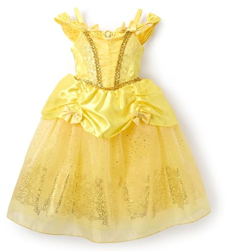 Disney Store Official, La Bella y la Bestia, Bella, Disfraz Infantil, Vestido de Princesa Amarillo para Fiestas, Juego y Halloween, 4 años