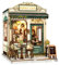 Cutefun Kit de rincón de libros, kit de casa en miniatura para adultos, rompecabezas de madera 3D con LED, kit de casa de muñecas, decoración de estantería, regalos creativos para mujeres (Sunny Cafe)