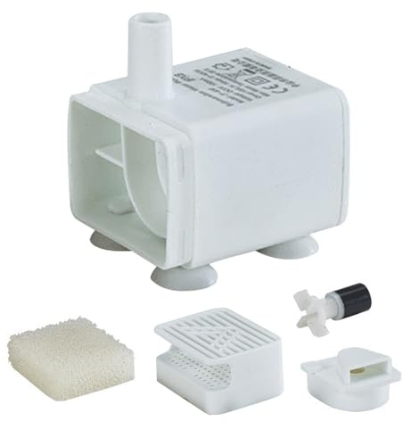 Qfdiwr Pumpe Für Katzenbrunnen 5,5x3.8x3cm Haustierbrunnen Ersatzteile Katzen Trinkbrunnen Wasserpumpe,für Katzenbrunnen, Aquarium, Teich, Mini-Fischbecken & Pflanzgefäße