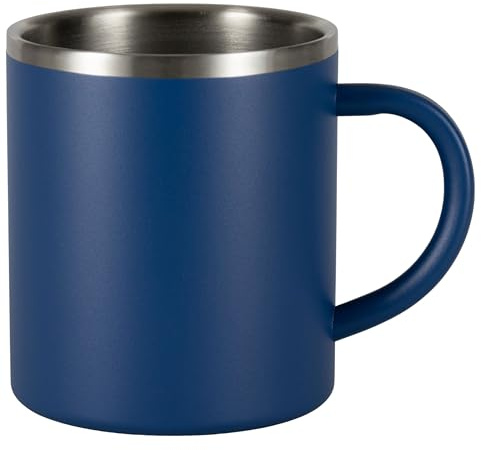 Edelstahl Thermo Tasse 350ml doppelwandig Isolierbecher Henkel ohne Deckel