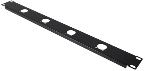 Toddmomy Xlr Patchpanel Klappbares aus Kaltgewalztem Stahl 1u 4-port und Staubschutz mit Stabilem Signal für Netzwerk und Studio Kabelmanagement