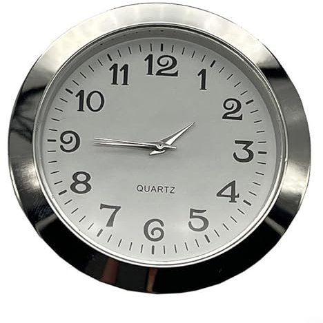 Mini-Quarz-Uhrwerk mit Edelstahl-Rückseite und Mineralglaslinse, rundes 36 mm oder 55 mm Zifferblatt, Ersatz mit römischen oder arabischen Ziffern für (55 mm D)
