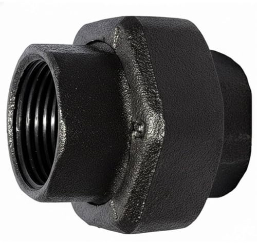 Raccord Union à Portée Conique Femelle-Femelle en Fonte Malléable à Cœur Noir - 3/4''
