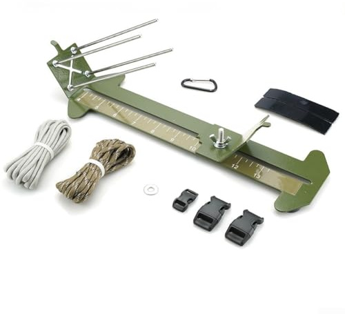 Yuanpgky Armband-Webwerkzeug, verstellbares Metall-Seil-Flechtset für Outdoor, Camping, Handwerk, mit Edelstahl-Jig-Armbandhersteller (dunkelgrün)