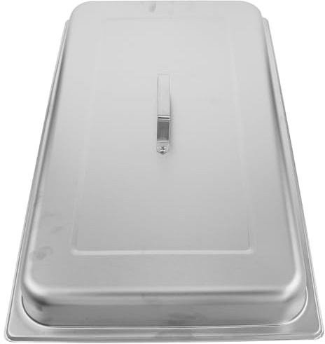Stainless Steel Rectangular Buffet Pan Lid for Hotel Pans | Safe, Fresh Keeping, Versatile Design, for Pastry Shops, Banquets, Desserts and Bread, Silver Finish