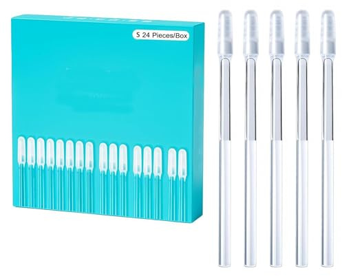 Sticky ear cleaning buds, 24pcs Reusable sticky ear cleaner S/L, self adhesive earwax remover tool kit, Washable sticky earwax removal sticks, Gentle Does Not Harm Care for adults and children