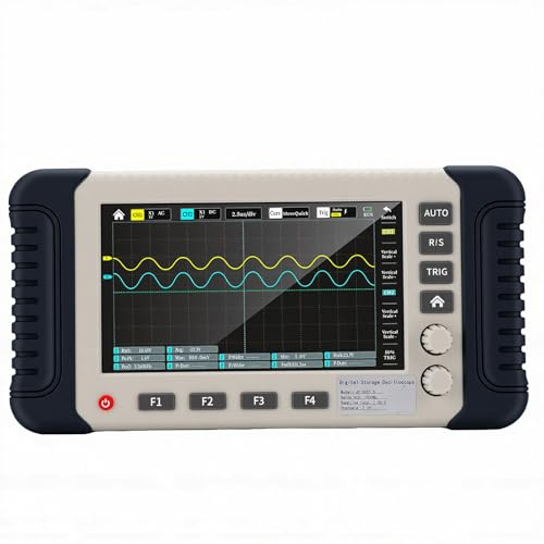 Aramox Osciloscopio 3 en 1, Osciloscopio Digital ABS con Multímetro y Generador de Forma de Onda Arbitraria, Pantalla Táctil de 100MHz 1GSa de 7 Pulgadas para Análisis de Señal y Resolución de