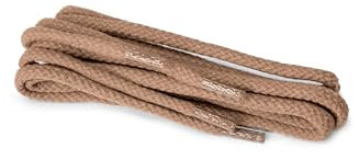 Kaps 1 Paar Hochwertige Runde Schnürsenkel, strapazierfähige Schuhbänder aus 100% Baumwolle (90 cm - 5 bis 6 Ösen / 49 - Cognac)