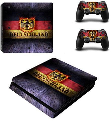 PS4 Slim PlayStation4 Slim Designfolie Sticker Skin Set für Konsole + 2 Controller by Funky Planet