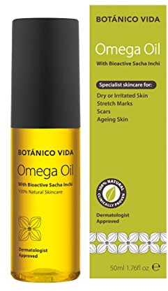 Botanico Vida Omega Oil. The 100% Natural Body Oil for Stretch Marks, Scars, Dry Skin. Clinically Proven Skincare, 50ml