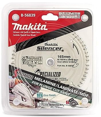 Makita B de 56786 Hoja de sierra Specialized, 60 dientes, 1 V, 165 x 20 mm