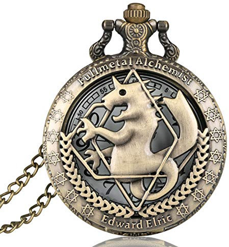 CokinkiDs Taschenuhr Quarz Taschenuhr für Herren Cartoon Löwe Planet Zifferblatt Halskette Taschenuhr Geschenk
