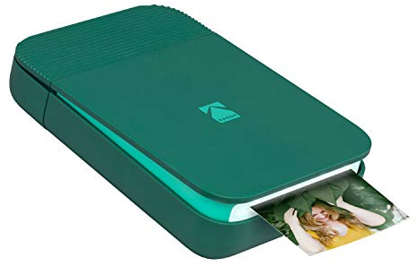 KODAK Smile Instant Digital Printer – Pop-Open Bluetooth Mini Printer for iOS and Android – Edit, Print and Share 2x3 ZINK Photos w/FREE Smile App – Green