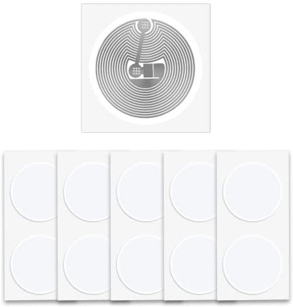 22 Stück NFC Tag Sticker NTAG215 Aufkleber - Elektronische Tags 25mm Rund 504 Byte Speicher Wiederbeschreibbar RFID Mit iPhone Kurzbefehle & Android Apps